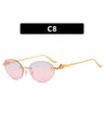 Frameless Oval Sunglasses