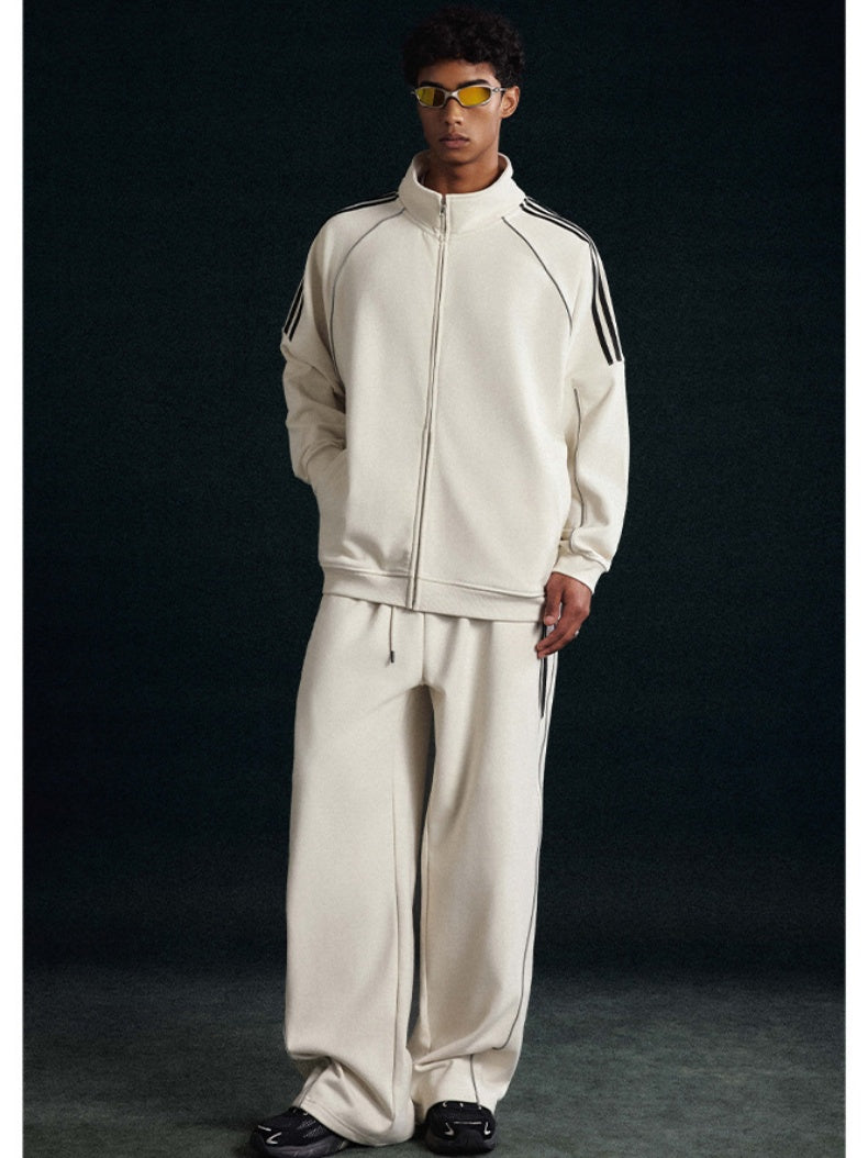 Reflective Stripes Cardigan Sweatshirts&Hoodies Tracksuit