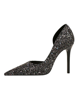 Liber Spring and Autumn Sequined Women's High Heels