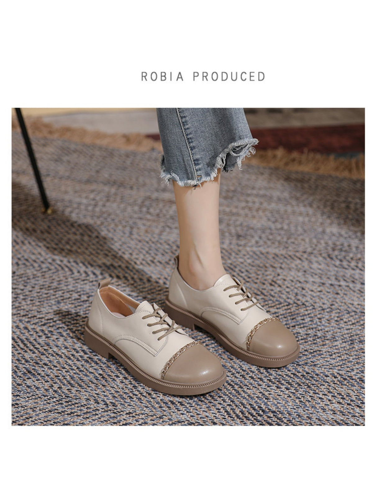 Liber Spring and autumn color-blocked women's flat shoes