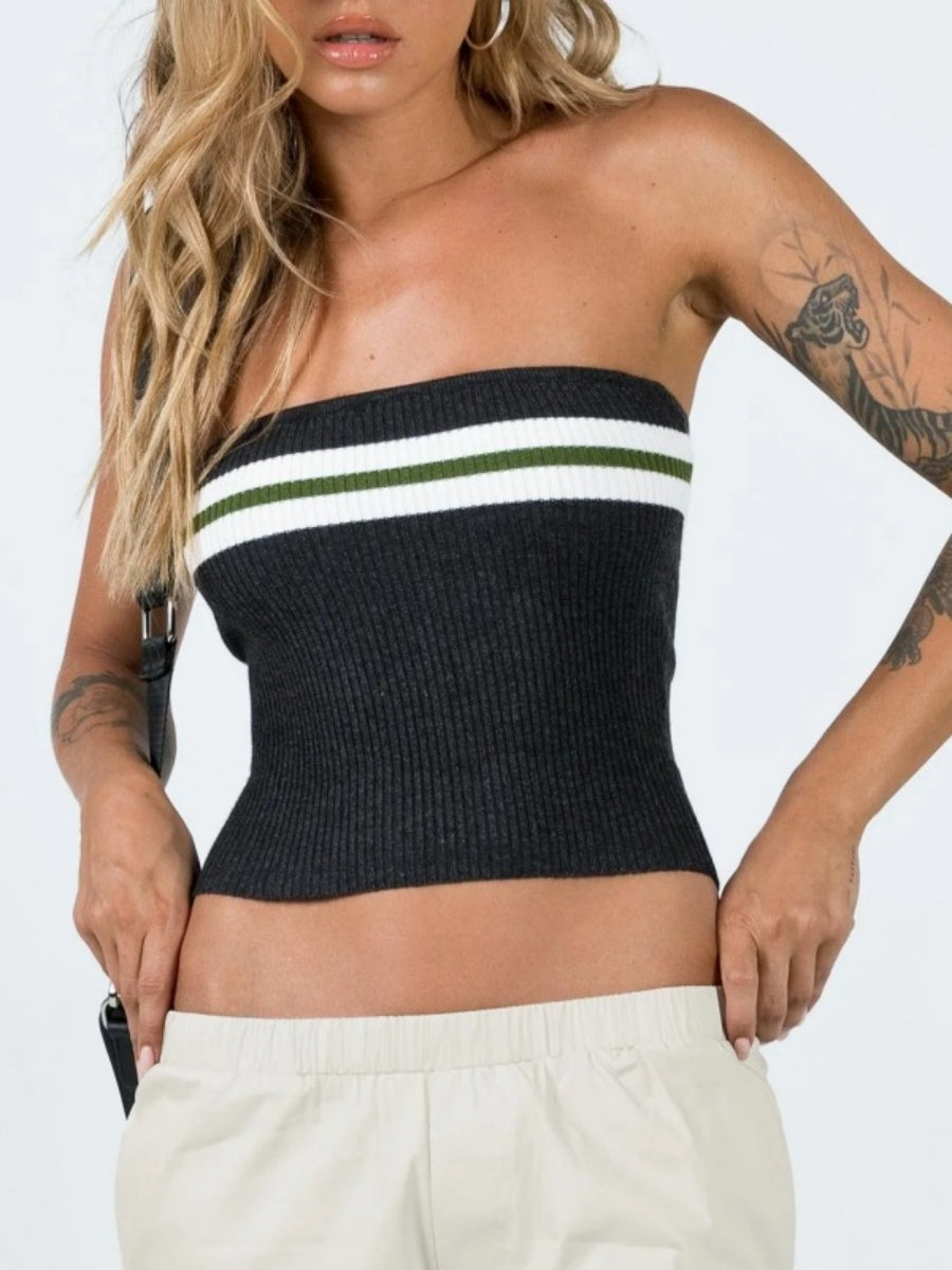 Liber Summer Women's Contrasting colors Stripes Tank tops&Camis