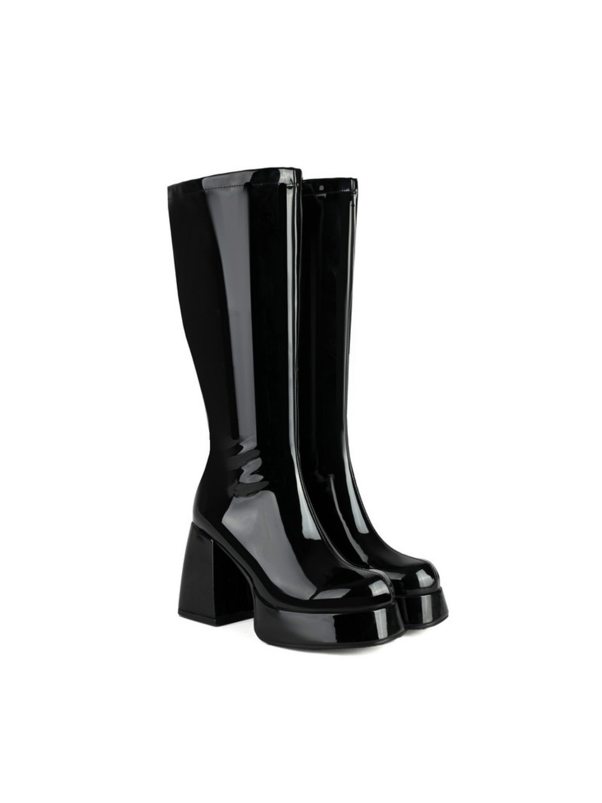 Colorful Platform High-heeled Fashion Mid-calf Boots