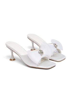 Bow-tie Women's High-heeled Sandals