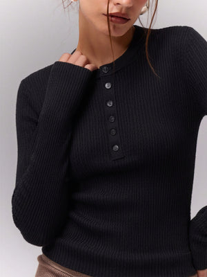 100% Superfine Wool Polo Collar Pullover Sweater