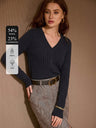 Superfine Merino Wool Cashmere Silk V Pullover Sweater