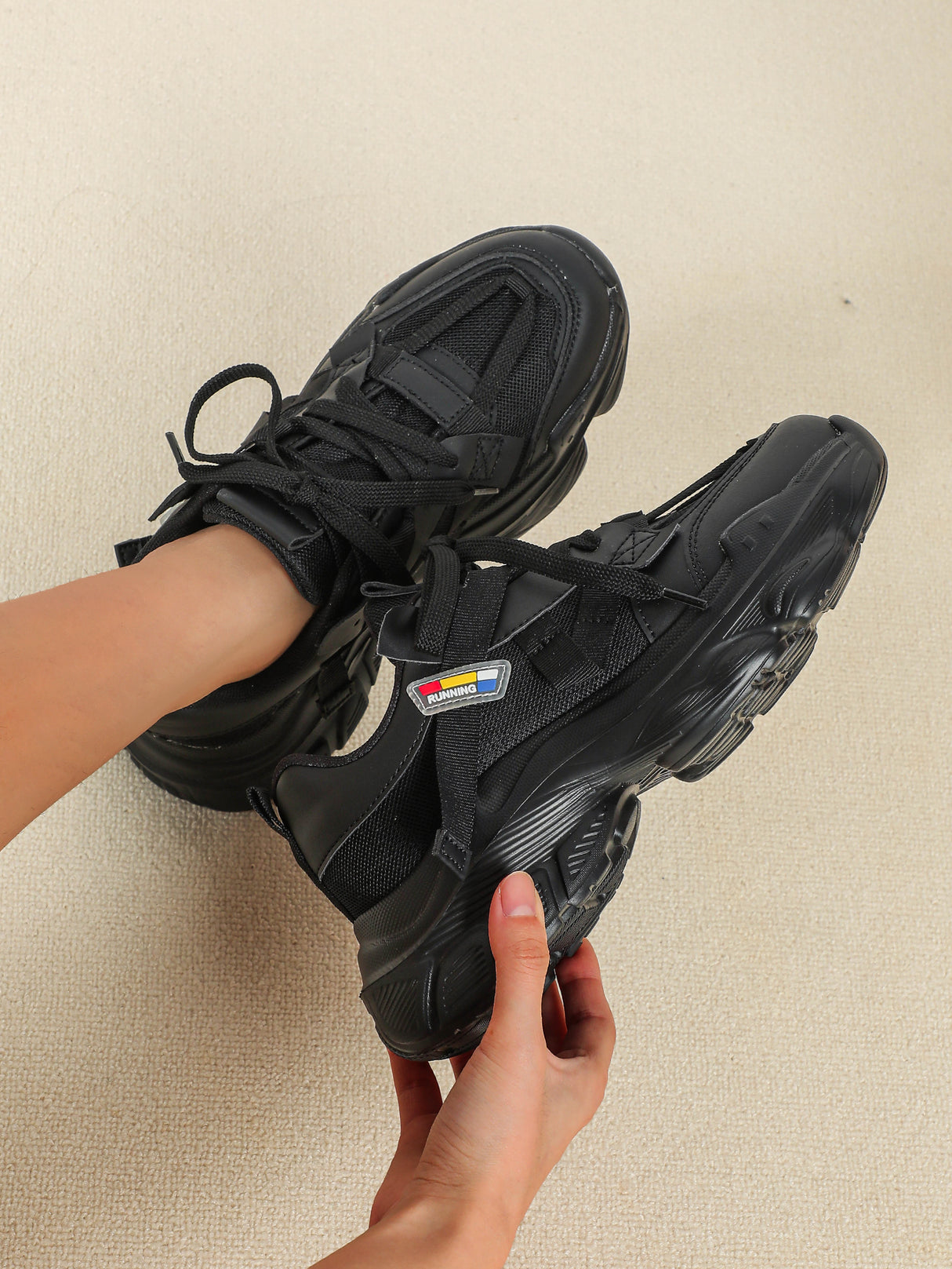 Color-blocked Platform Women's Casual Sneakers