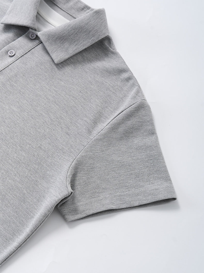 Layered-look Patchwork Business Polo Shirt