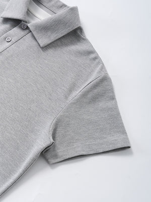 Layered-look Patchwork Business Polo Shirt