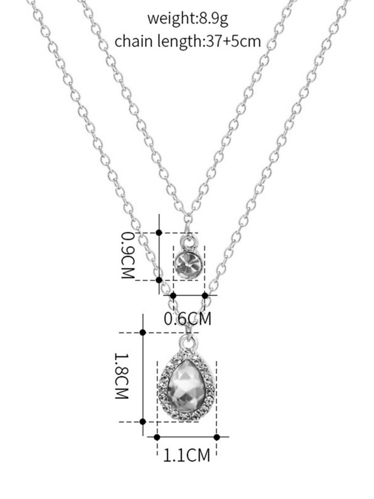 Gold-plated Teardrop Pendant Necklace