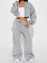Long-sleeved Athletic Casual Sweatshirt Set
