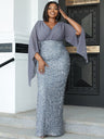 Cloak Style Chiffon Hip-hugging Formal Dress Maxi Dresses