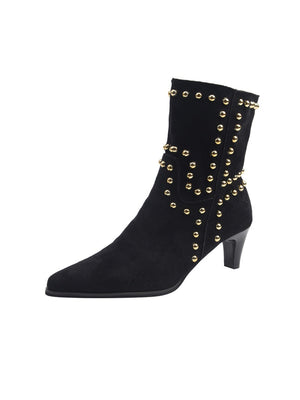 Studded Pointed-toe Women's Boots
