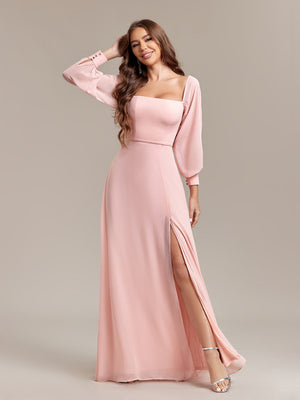 Grace Bandage Slit Formal Dress Chiffon Maxi Dresses