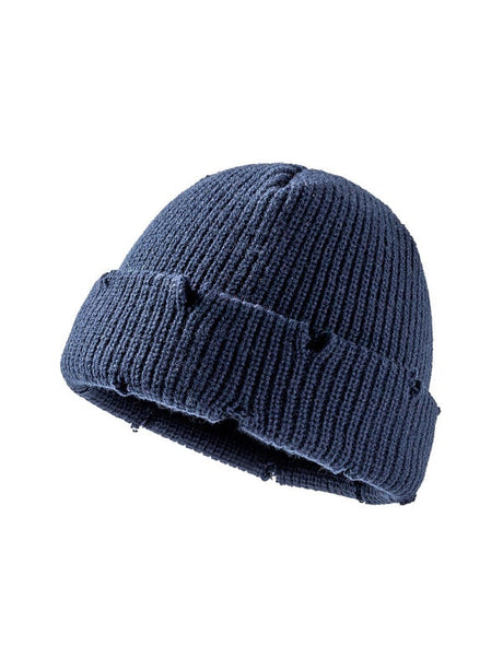 Hip Hop Crimping Wear And Tear Beanie