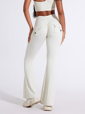 Bare-feel Pocket High-waisted Hip Lift Sports Yoga Pants