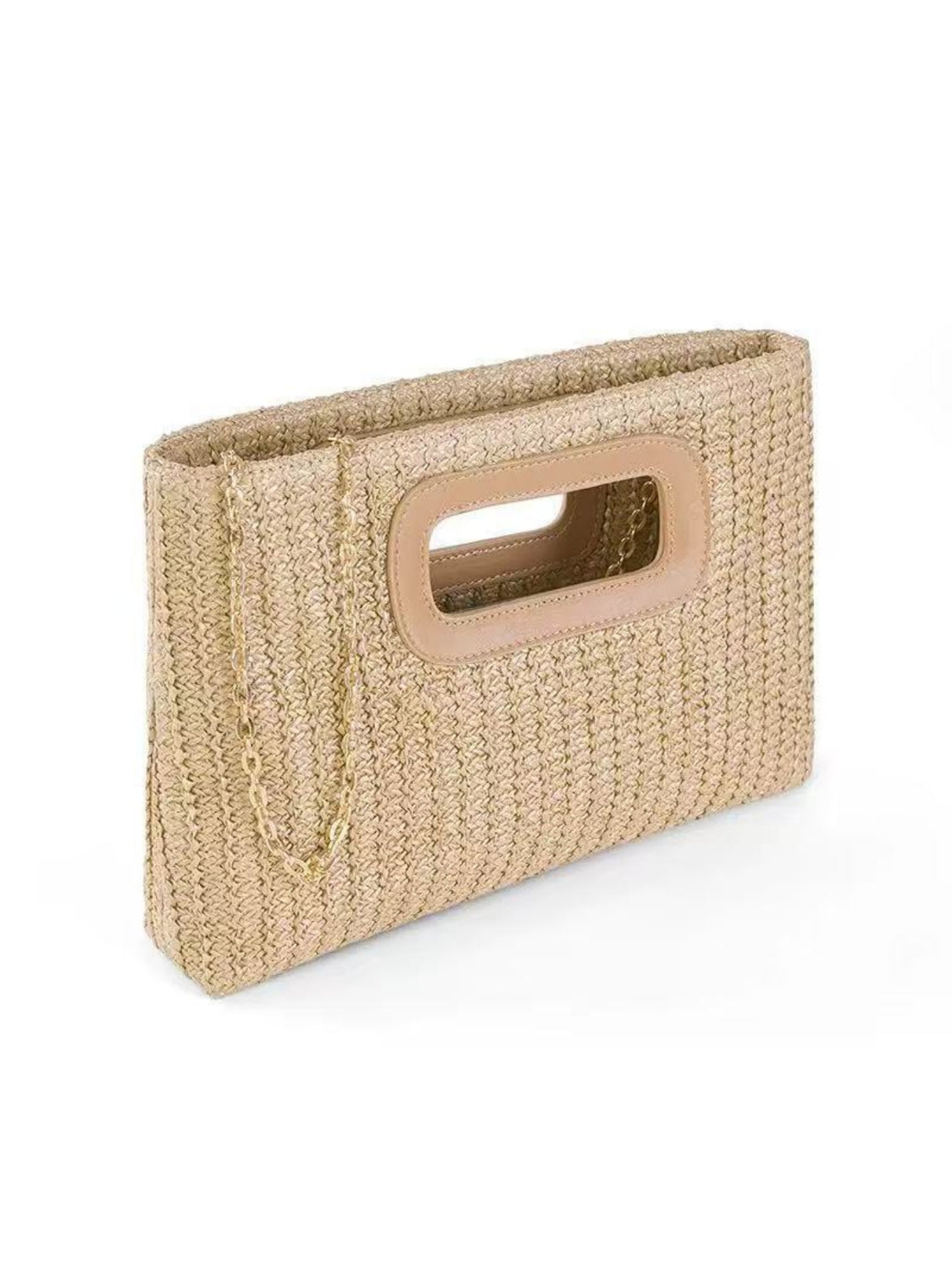 Colorful Straw Tote Bag For Vacation
