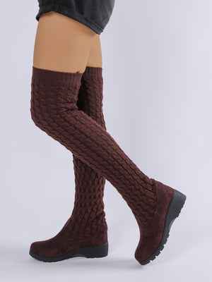 Over-the-knee Knitted Women's Boots