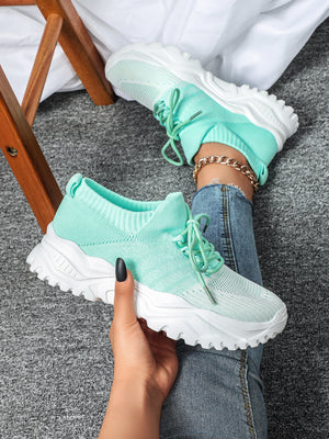 Color-blocked Unisex Casual Sneakers