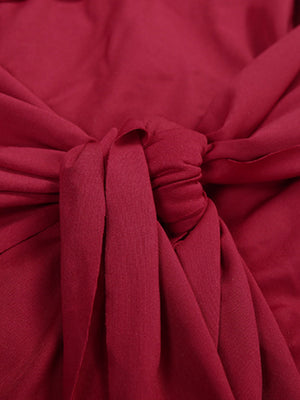 Backless Hollow Long Sleeve Solid Color Temperament Dress Sexy Slim Long Dress