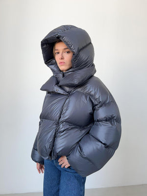 Trendy Puffer Jacket/Padded Coat - Street Style Short Hooded Puffer Jacket