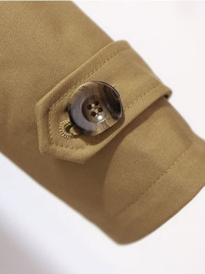 Contrasting colors Double collar Loose Trench Coats