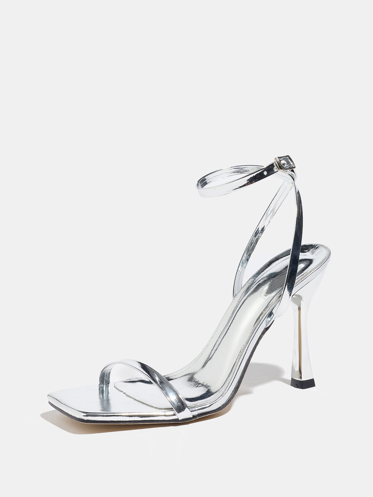 Metallic High-heeled Sandals