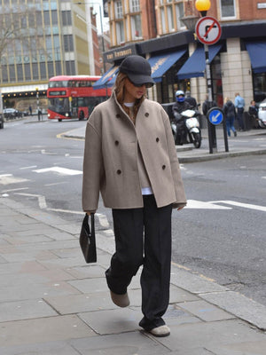 Double-Breasted Short Pea Coat