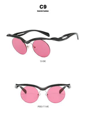 Half-rimmed Round Sunglasses