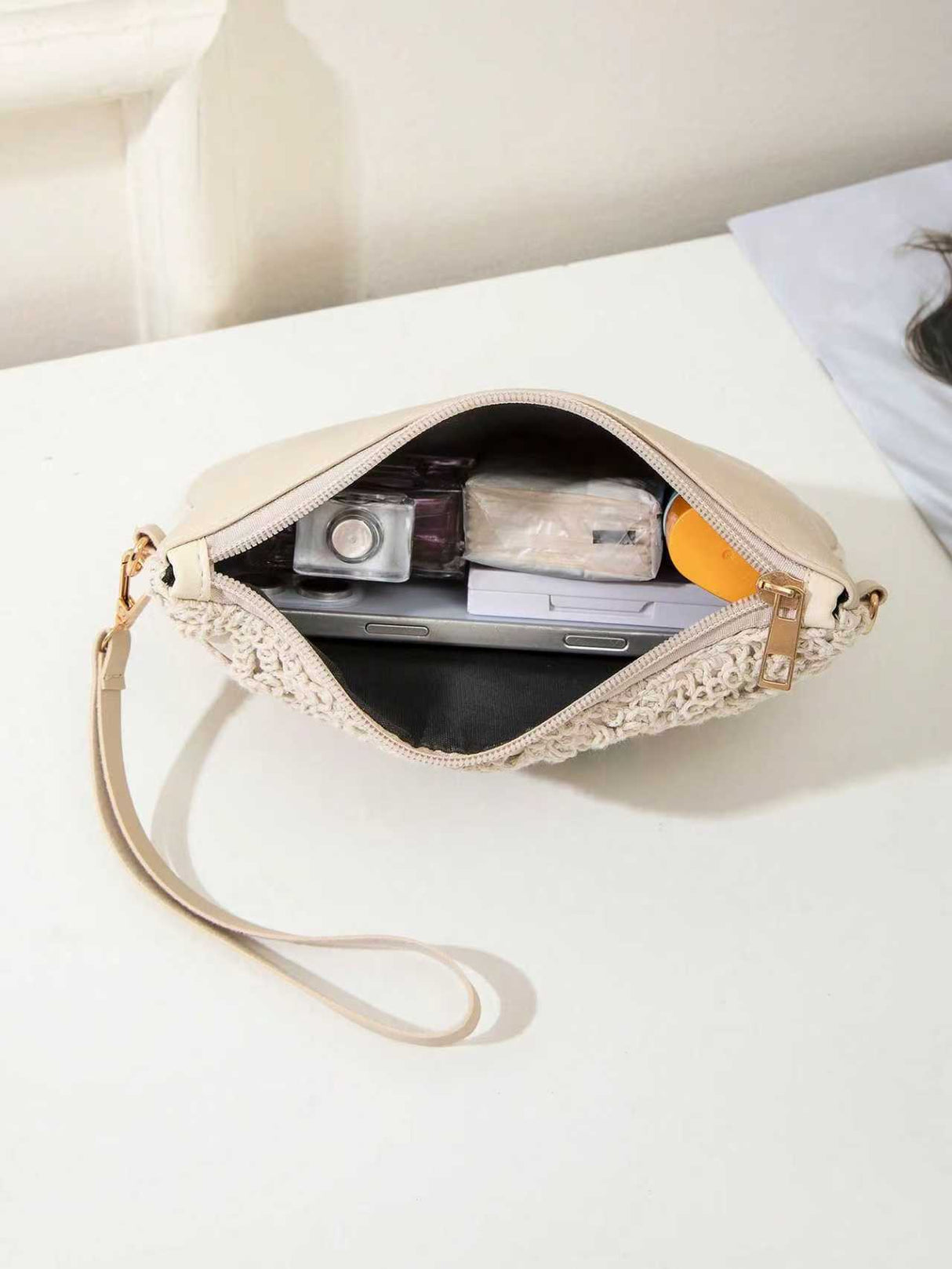 Vacation Lace Cutout Crossbody Bag