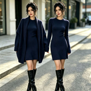Autumn/Winter Loose Knit Cardigan Set