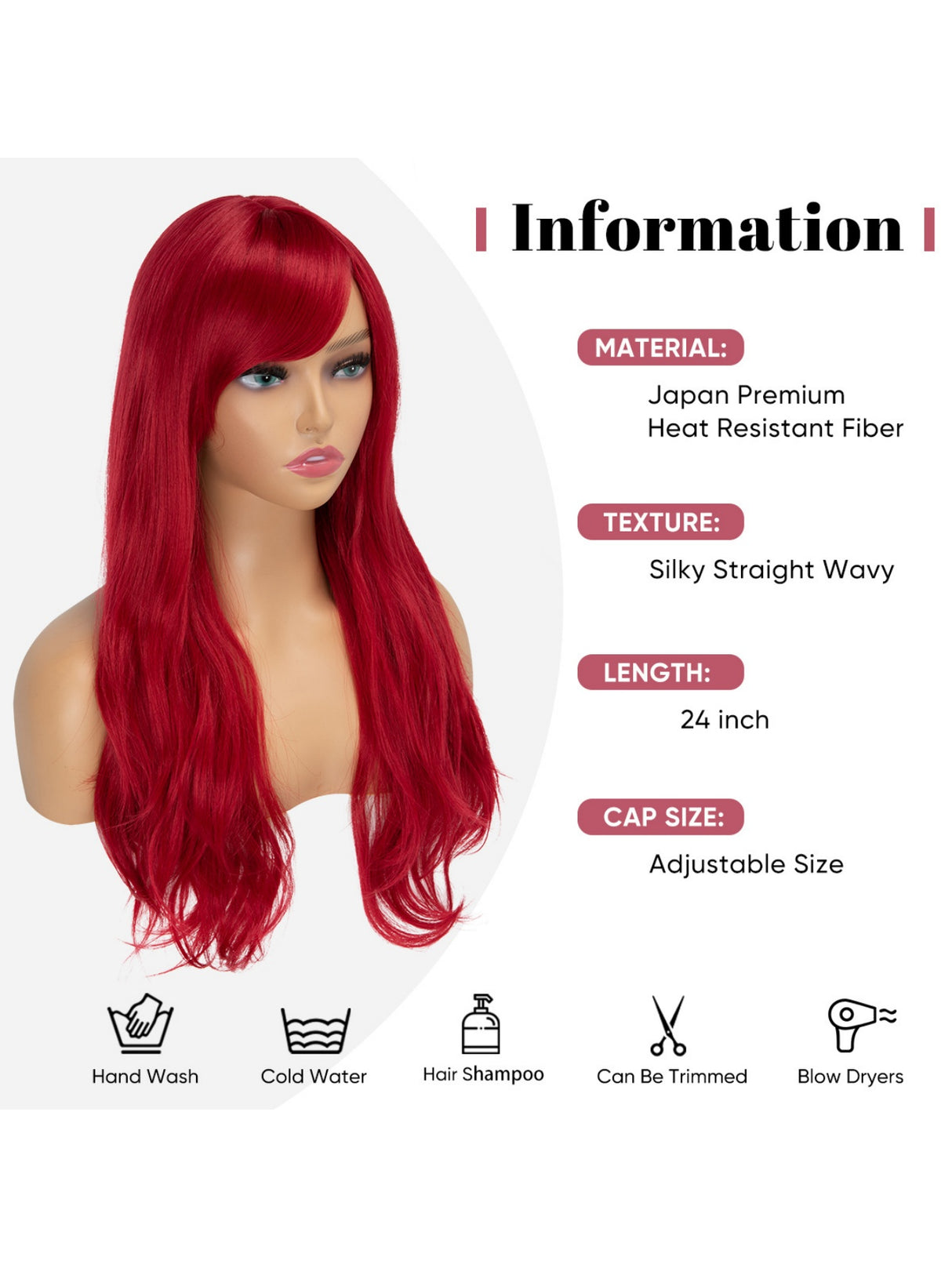 Long, Curly Hair With Side-swept Bangs, Full Head Of Synthetic High-temperature Silk Wig