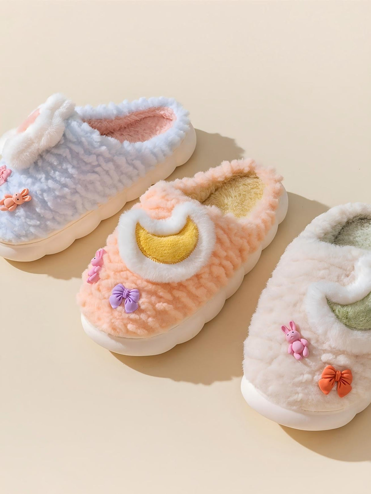 Colorblock Floral Slippers