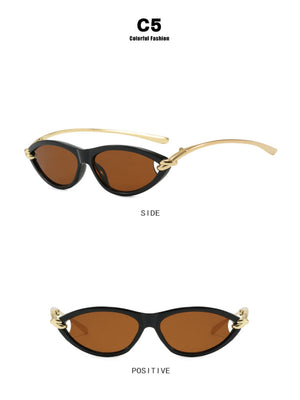 Cat-eye Knot Oval Sunglasses