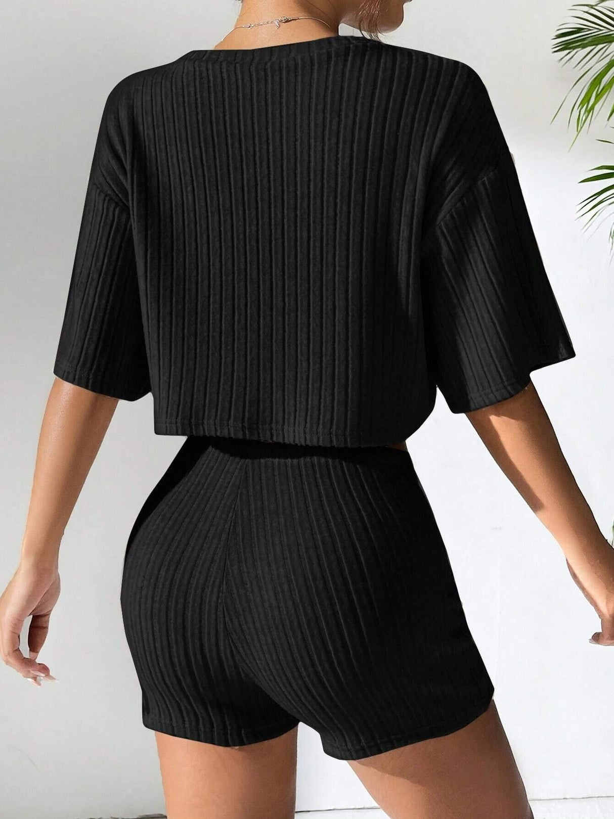 Liber Spring Women's Solid Color Solid Color 2-piece Sets