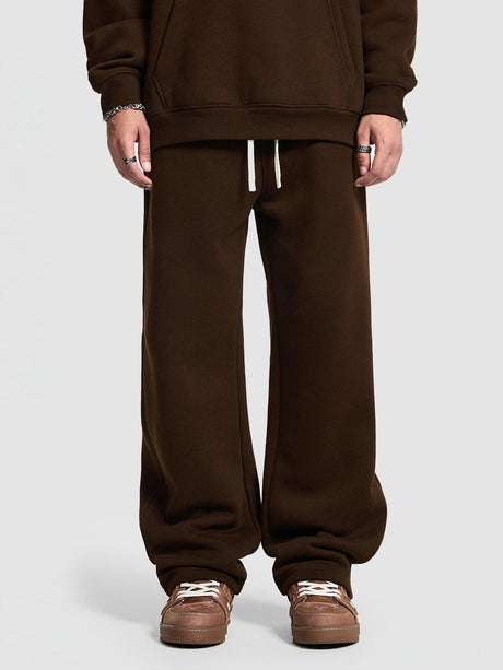 Plush Sports Loose Solid Color Zipper Hooded Sweatshirts&Hoodies Set