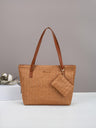 Solid Color Vacation Straw Tote Bag