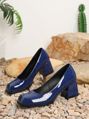 Square-toe Chunky Heels