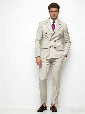 Stripes Business Dinner Wedding Suit 2-piece Sets Set