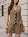 Vests Shorts Distressed Commuting Set 2-piece Sets