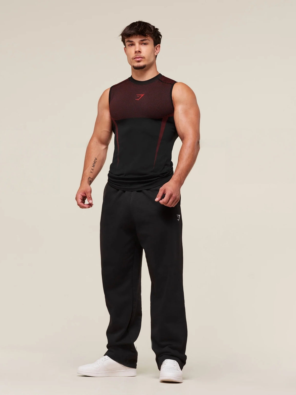 GYMSHARK Fitness Stretch Breathable Tight Tank Tops