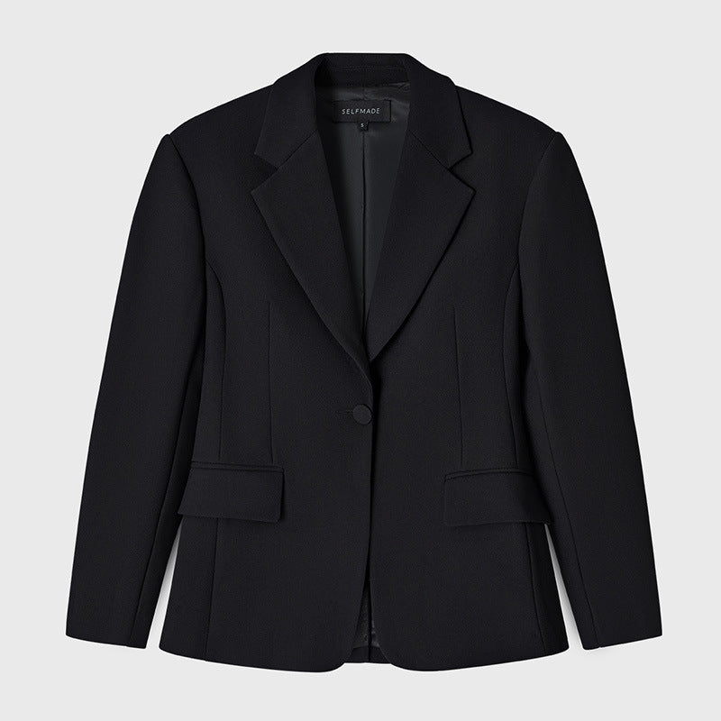 Black Waist-cinching Blazers