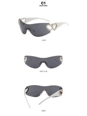 Heart-shaped Frameless Fashion Glasses