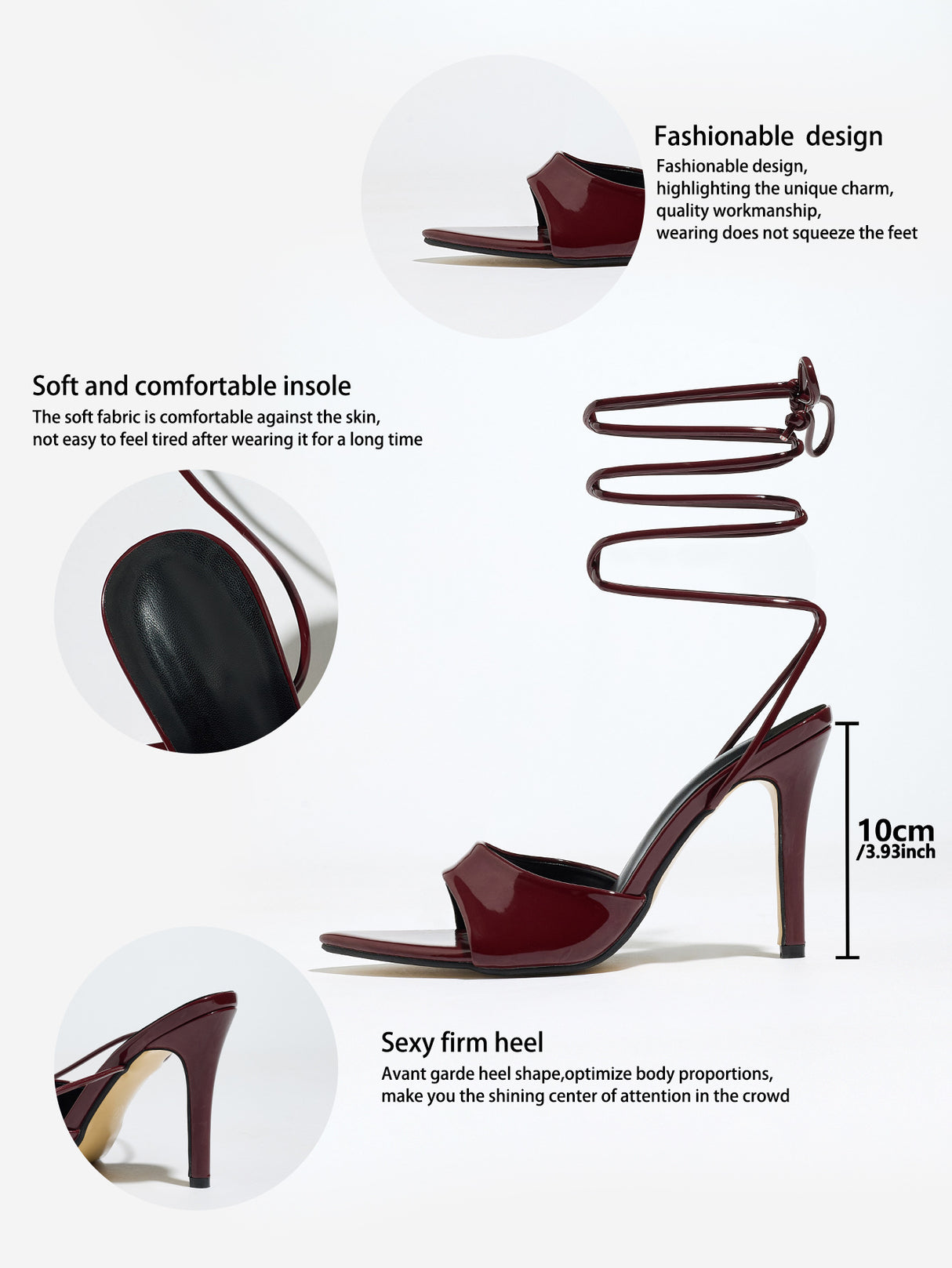 Cross-strap Stiletto Sandals