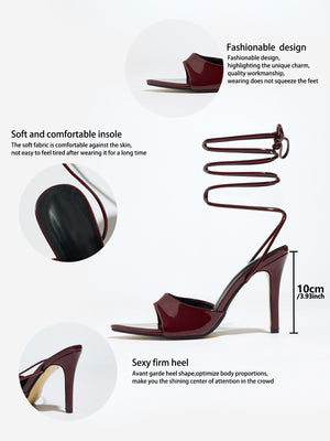 Cross-strap Stiletto Sandals