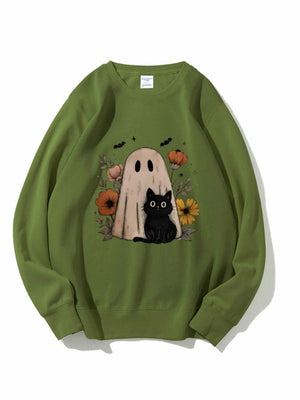 Halloween Pullover Printed Sweatshirt