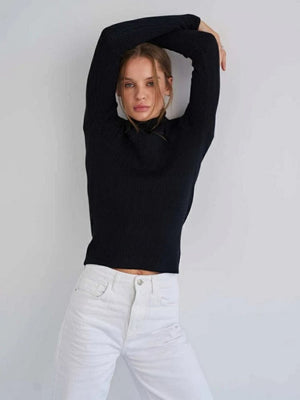 Half Turtleneck Solid Color Tights Versatile Sweaters
