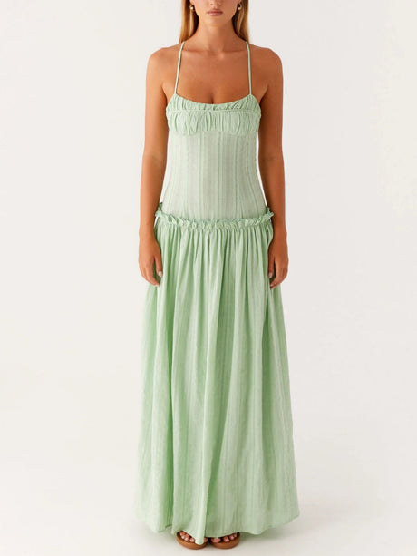 Ruffled Edges Camisoles Sweet Maxi Dresses