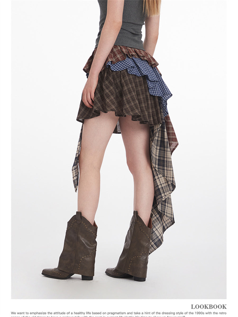 Liber Summer Women's Plaid Skirts
