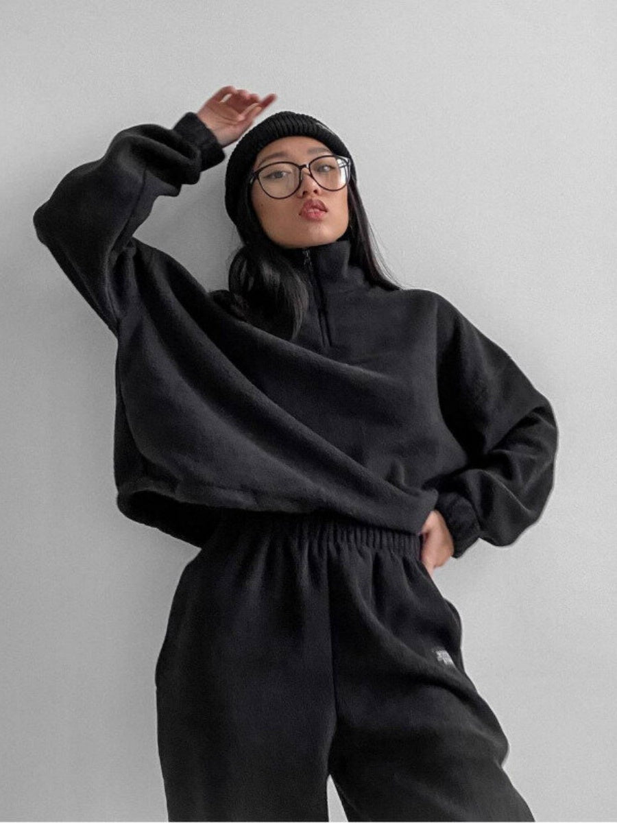 Liber Autumn women's zipper pullover sweatshirt long sleeve two-piece suit