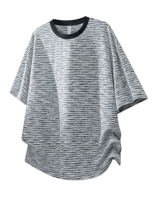 Color-blocked Rainbow Stripes Loose-fit T-shirts